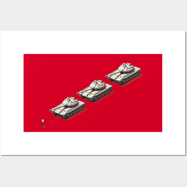 Tiananmen man Wall Art by WickedAngel